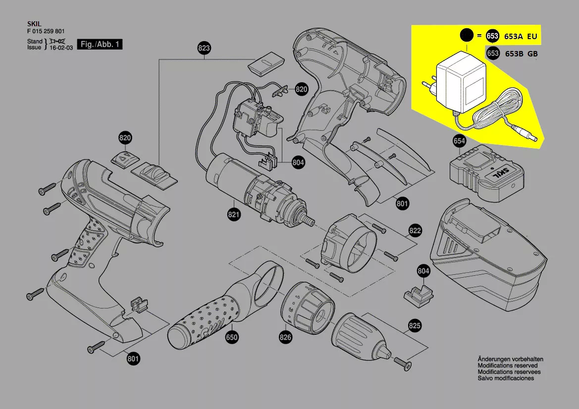 Chargeur de batterie réf. 2610Z06589 Skil